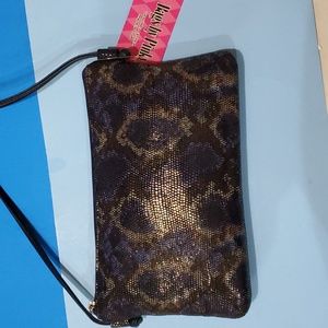 Pinky #6818-426 Blue print cross body with a adjustable 21"drop strap made USA